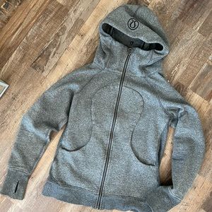 Lululemon grey scuba zip sweatshirt.